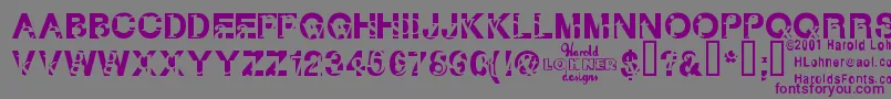 Subtext Font – Purple Fonts on Gray Background