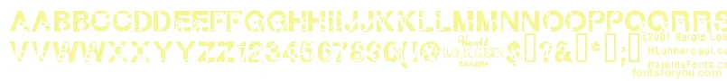 Subtext Font – Yellow Fonts on White Background