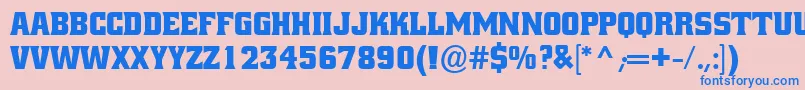 fuente AlleyOop – Fuentes Azules Sobre Fondo Rosa