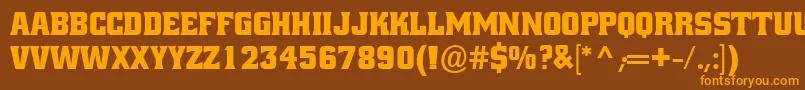 fuente AlleyOop – Fuentes Naranjas Sobre Fondo Marrón