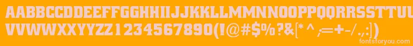 Saiba mais sobre a fonte AlleyOop Fonte AlleyOop – fontes rosa em um fundo laranja