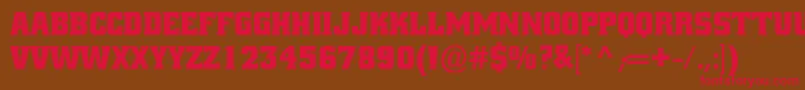 AlleyOop Font – Red Fonts on Brown Background