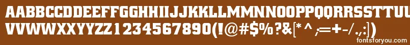 AlleyOop Font – White Fonts on Brown Background