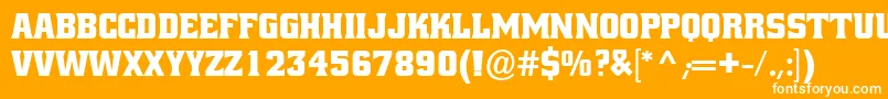 AlleyOop Font – White Fonts on Orange Background
