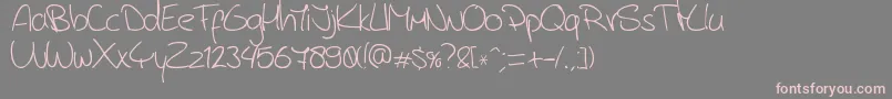 JerryB4sHandwriting Font – Pink Fonts on Gray Background