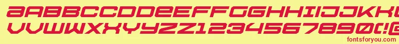 Ussdallasxpandital Font – Red Fonts on Yellow Background