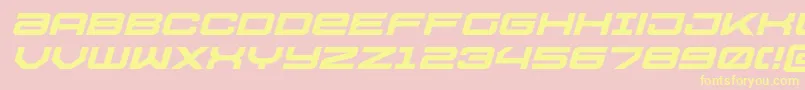 フォントUssdallasxpandital – 黄色のフォント、ピンクの背景