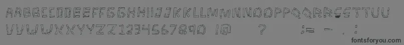 フォントTikitype – 黒い文字の灰色の背景