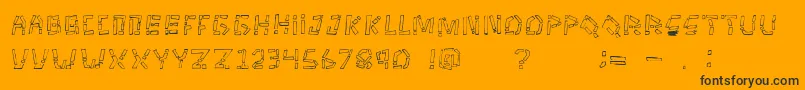 Tikitype Font – Black Fonts on Orange Background