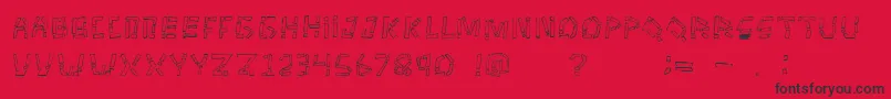 Tikitype Font – Black Fonts on Red Background