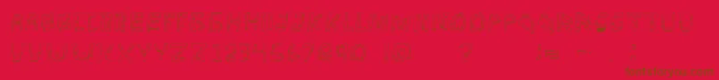 Tikitype Font – Brown Fonts on Red Background