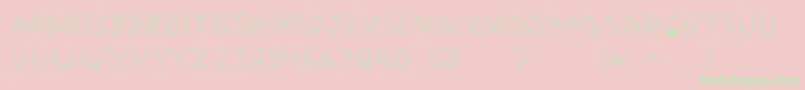 Tikitype-Schriftart – Grüne Schriften auf rosa Hintergrund