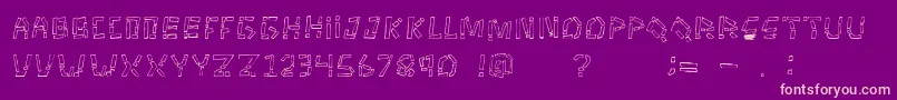 Tikitype Font – Pink Fonts on Purple Background