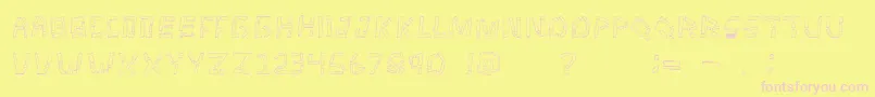 フォントTikitype – ピンクのフォント、黄色の背景