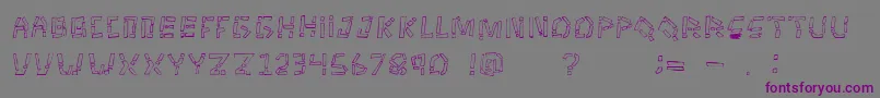 Czcionka Tikitype – fioletowe czcionki na szarym tle