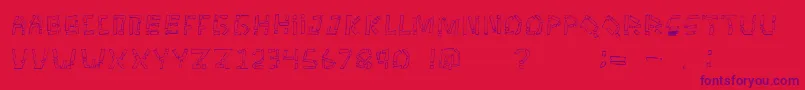 Tikitype Font – Purple Fonts on Red Background