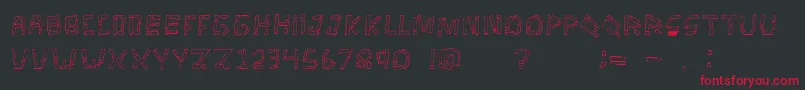 Tikitype Font – Red Fonts on Black Background