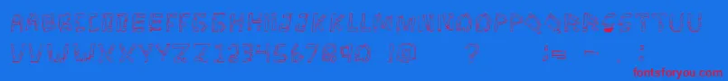 Tikitype Font – Red Fonts on Blue Background