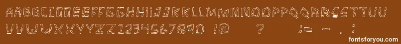 Tikitype Font – White Fonts on Brown Background