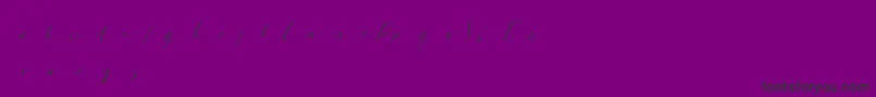 Sweetpattersondemo-Schriftart – Schwarze Schriften auf violettem Hintergrund