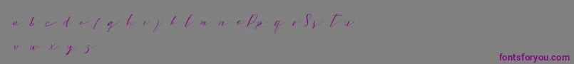 Sweetpattersondemo-Schriftart – Violette Schriften auf grauem Hintergrund