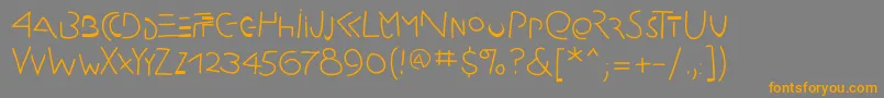 Vampyrsmk Font – Orange Fonts on Gray Background