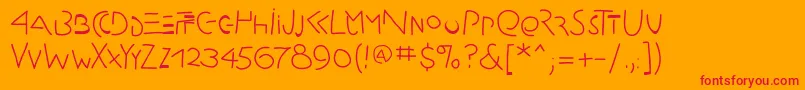 Vampyrsmk Font – Red Fonts on Orange Background
