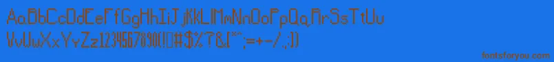 Sevensidedgames Font – Brown Fonts on Blue Background