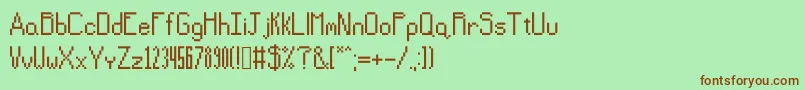 Sevensidedgames Font – Brown Fonts on Green Background