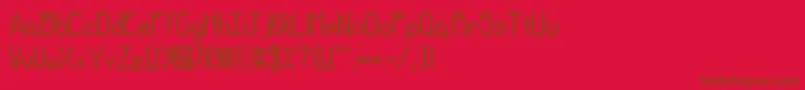 Police Sevensidedgames – polices brunes sur fond rouge