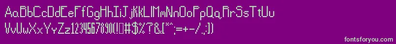 Sevensidedgames Font – Green Fonts on Purple Background