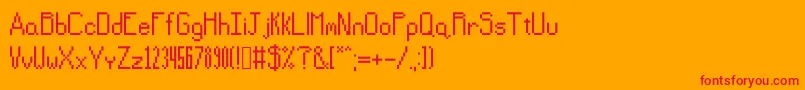 Sevensidedgames Font – Red Fonts on Orange Background