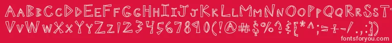 Kbninjapower Font – Pink Fonts on Red Background