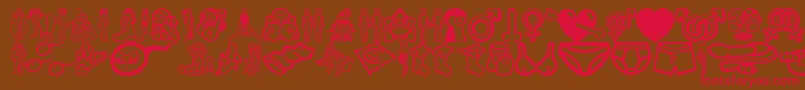 EroticaCd Font – Red Fonts on Brown Background