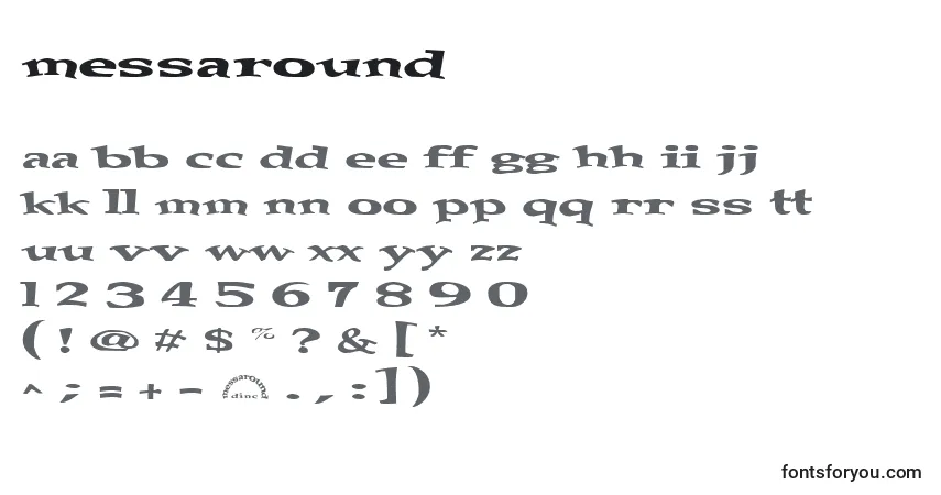 Czcionka Messaround – alfabet, cyfry, specjalne znaki