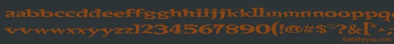 Messaround-fontti – ruskeat fontit mustalla taustalla