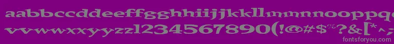 フォントMessaround – 紫の背景に灰色の文字