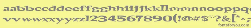 フォントMessaround – 黄色の背景に灰色の文字