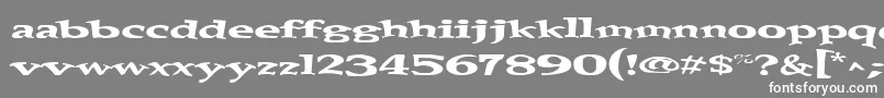 フォントMessaround – 灰色の背景に白い文字