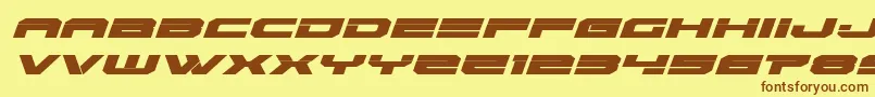 Eridanusexpandital Font – Brown Fonts on Yellow Background