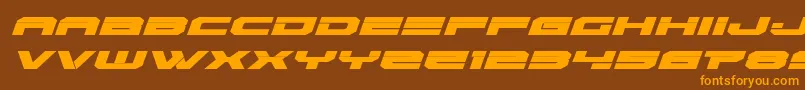 Eridanusexpandital Font – Orange Fonts on Brown Background