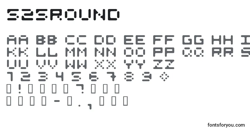 A fonte 525round – alfabeto, números, caracteres especiais