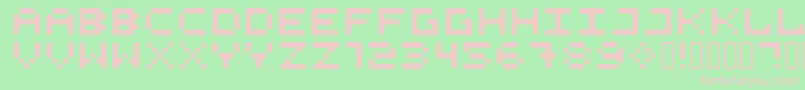 525round Font – Pink Fonts on Green Background