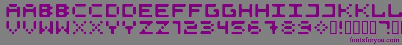 525round Font – Purple Fonts on Gray Background