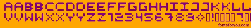 525round Font – Purple Fonts on Orange Background