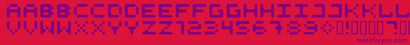 525round Font – Purple Fonts on Red Background