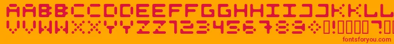 525round Font – Red Fonts on Orange Background