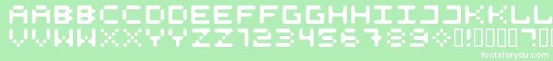 525round Font – White Fonts on Green Background