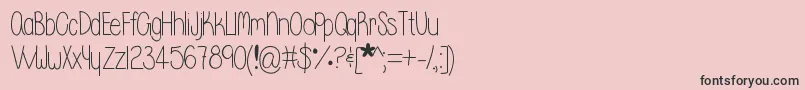 Whisperadream Font – Black Fonts on Pink Background