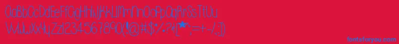 Whisperadream Font – Blue Fonts on Red Background